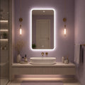 Oglinda LED Premium 80x60 cm Dreptunghiulara Iluminare Ambientala Touch 3 Culori Design Modern Minimalist