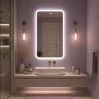 Oglinda LED Premium 80x60 cm Dreptunghiulara Iluminare Ambientala Touch 3 Culori Design Modern Minimalist