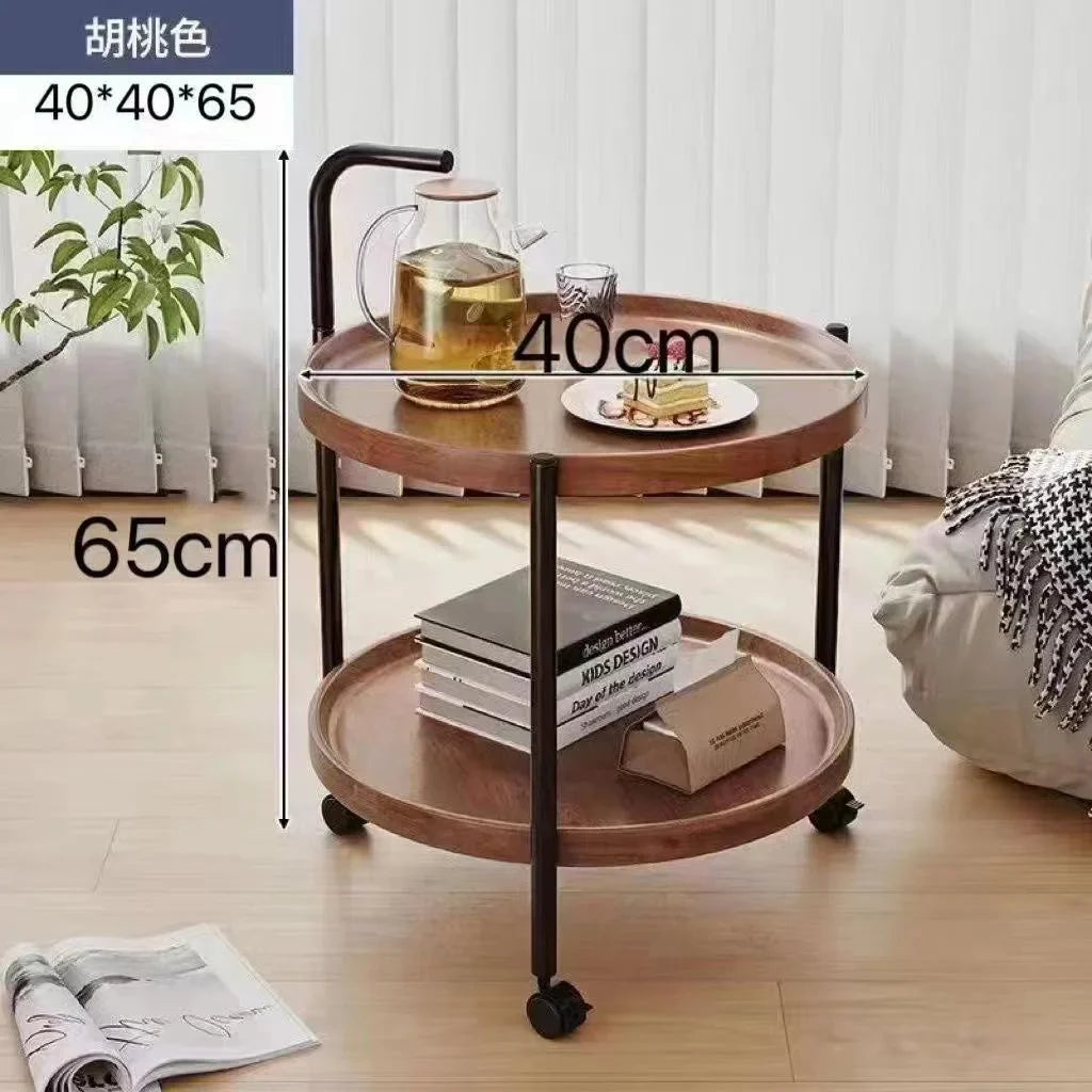 Masa rotunda de cafea pentru living, design nordic