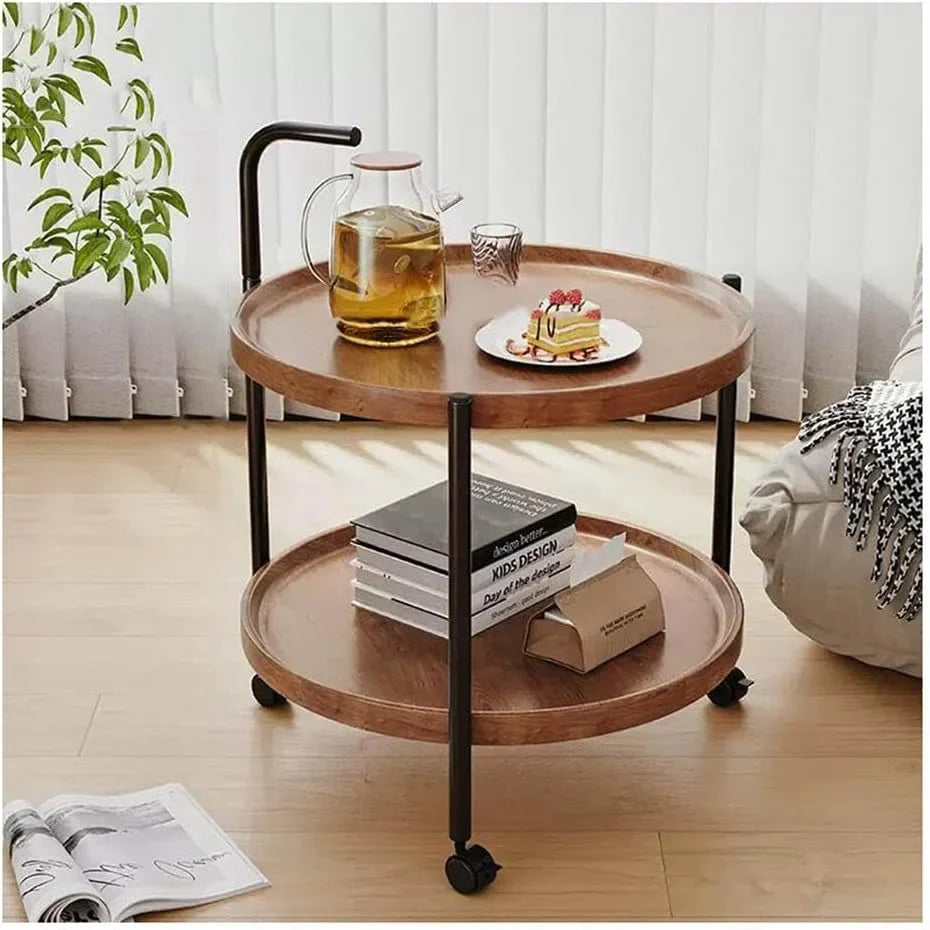 Masa rotunda de cafea pentru living, design nordic