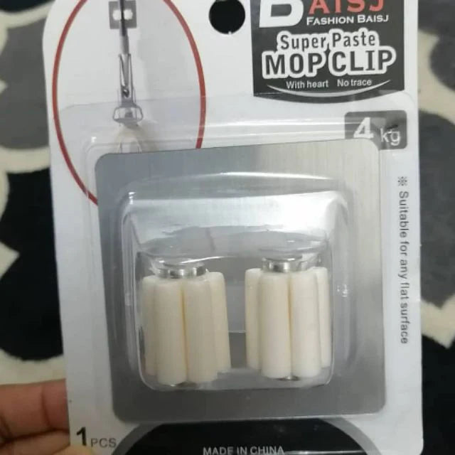 Set 2 bucati suport de perete pentru mop si maturi universal