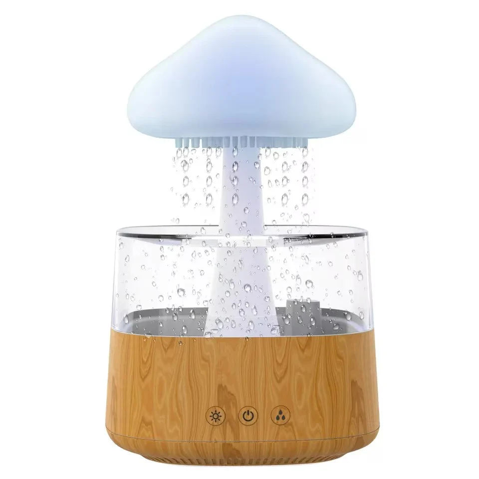 Umidificator in forma de norisor, picaturi de ploaie