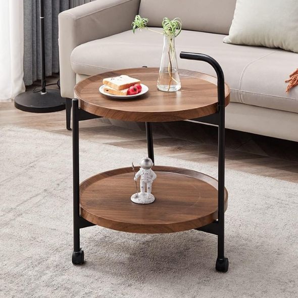 Masa rotunda de cafea pentru living, design nordic