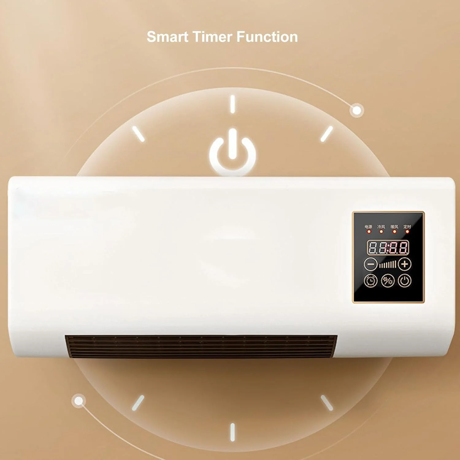 Mini aer conditionat cu ventilator, 2 in 1, 55 cm, Rece/Cald, 16 - 40 grade, 1800W, cu telecomanda, Alb