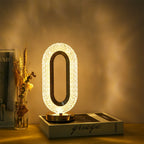 Lampă LED Cristal, Lumina Ambientală 3 Culori, Control Touch, Reîncărcabilă USB, Portabilă, Auriu