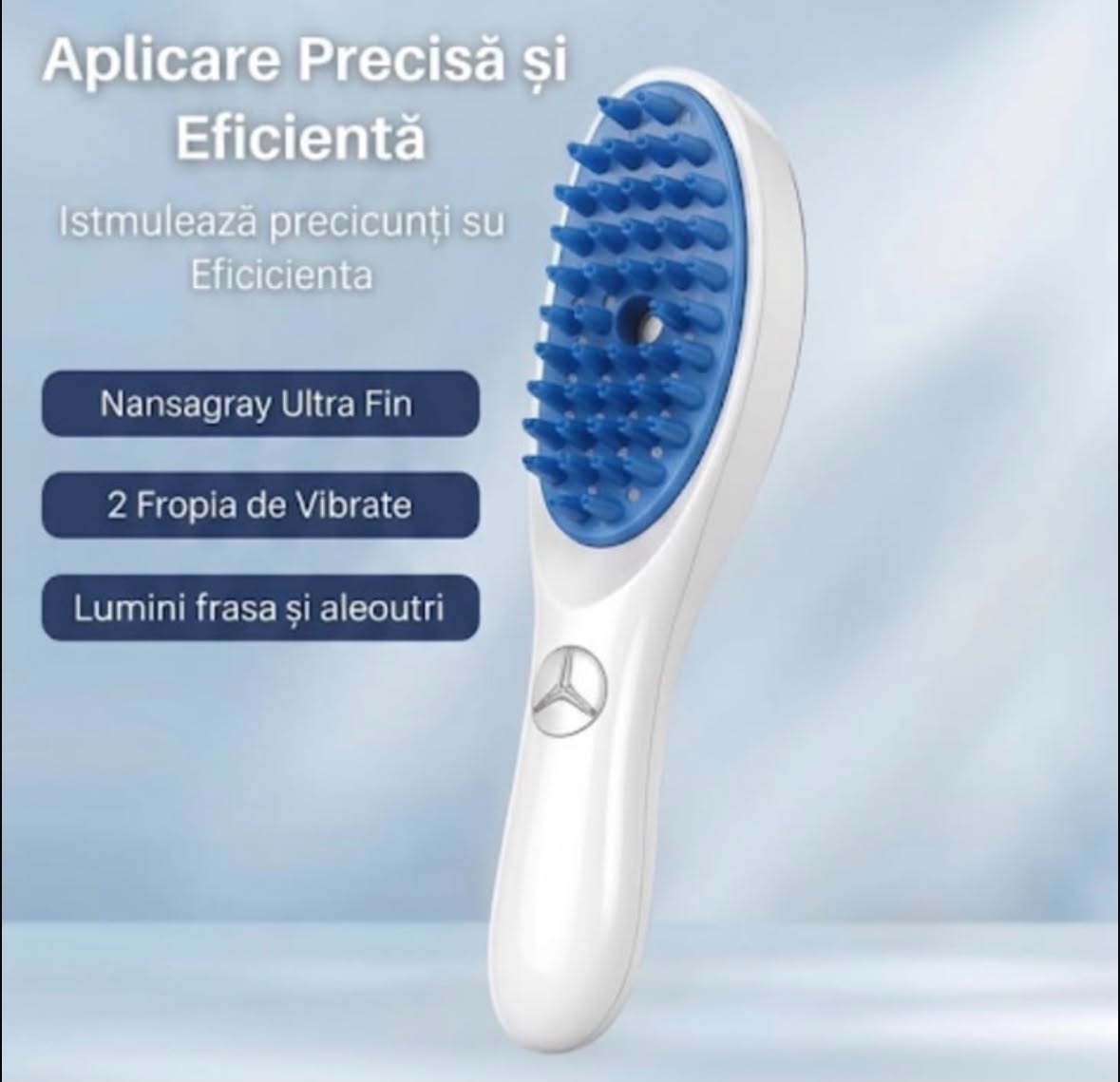 Perie termica inteligenta cu ionizare si lumina infrarosie, 46 puncte de masa