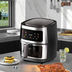 Air Fryer 10L, 2400 W, afisaj digital LCD color, Touch control, otel inoxidabil