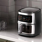 Air Fryer 10L, 2400 W, afisaj digital LCD color, Touch control, otel inoxidabil
