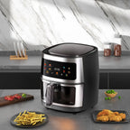 Air Fryer 10L, 2400 W, afisaj digital LCD color, Touch control, otel inoxidabil