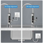 Robinet electric apă caldă instant din inox, 3000W, afișaj digital, rotire 360°, IPX4