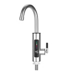 Robinet electric apă caldă instant din inox, 3000W, afișaj digital, rotire 360°, IPX4