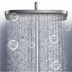 Set de dus cu afisaj LED si control termostatic, 4 moduri de pulverizare, sistem cu aer, din inox