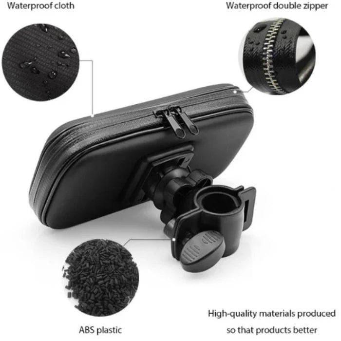 Suport telefon pentru bicicleta si motocicleta, impermeabil, rotatie 360° rezistent la ploaie