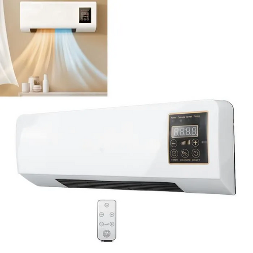 Aer conditionat cu ventilator, 2 in 1, 55 cm, Rece/Cald, 16 - 40 grade, 1800W, cu telecomanda, Alb