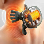 Aparat Masaj Cervical Multifunctional, 4D, 3 Intensitati, 2 Trepte Caldura 40/45°C, Wireless, Autonomie 70 min