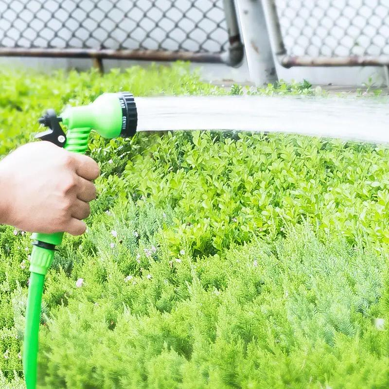 Furtun extensibil pentru gradina, racord metalic, cu cap de udat