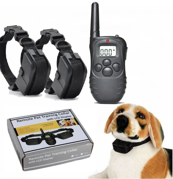 Zgarda profesionala electrica pentru dresaj, pentru 2 caini, cu 2 receiver