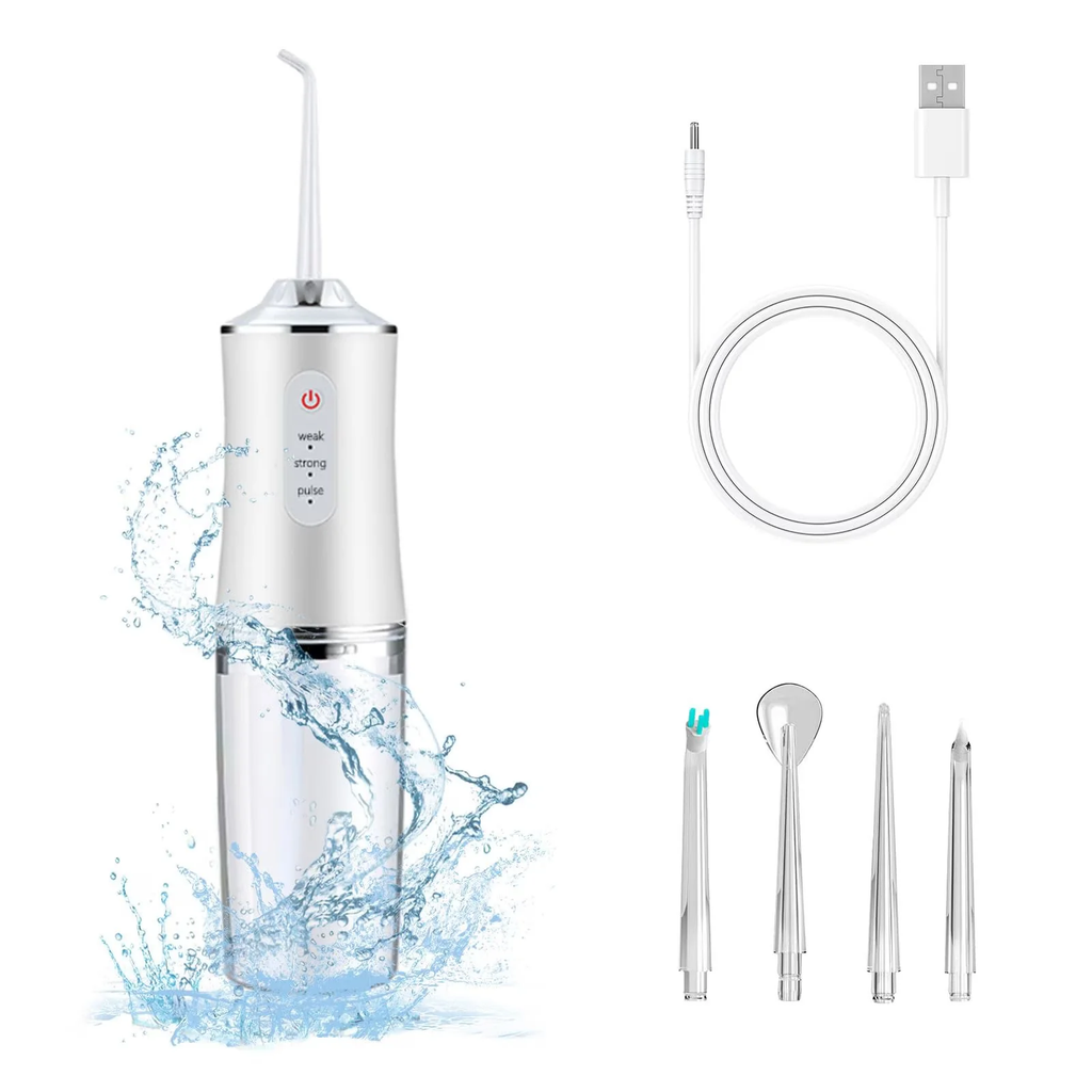 Irigator bucal electric, 1600 pulsatii/min, 5 programe, 300 ml, 4 Duze incluse