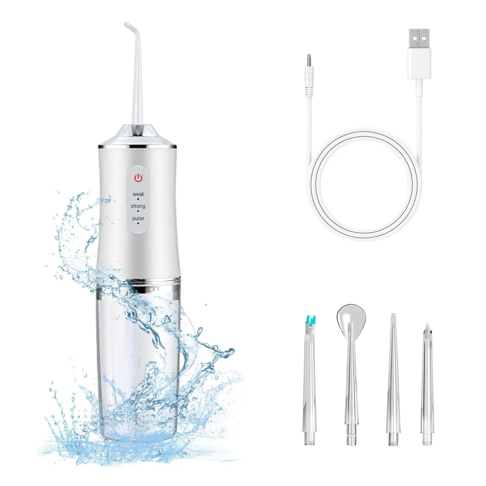 Irigator bucal electric, 1600 pulsatii/min, 5 programe, 300 ml, 4 Duze incluse