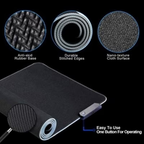 Mouse Pad gaming cu iluminare led RGB 80 x 30 negru
