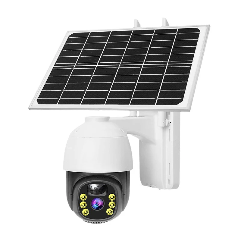 camera de supraveghere wireless 5MP cu panou solar si rotire 355°, infrarosu