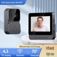 Sonerie video inteligenta Wireless, Ecran IPS 4.3 inch, Night Vision, Senzor IR