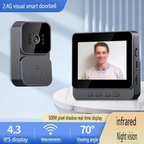 Sonerie video inteligenta Wireless, Ecran IPS 4.3 inch, Night Vision, Senzor IR
