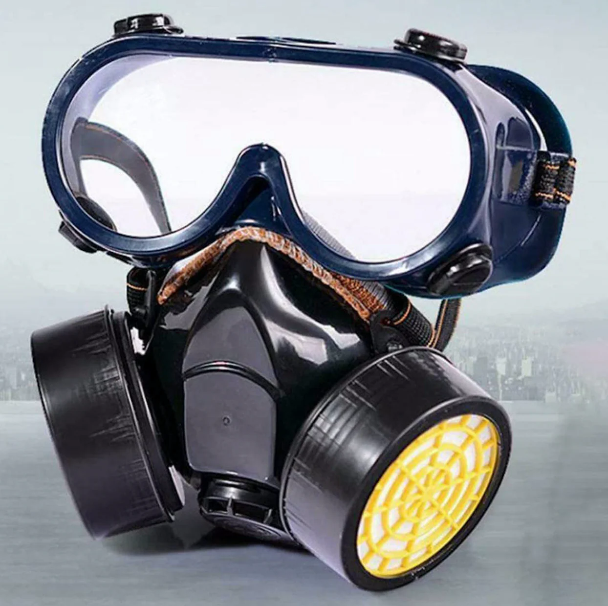 Masca de protectie, anti praf si vapori, anti-poluare, cu 2 filtre de carbon active