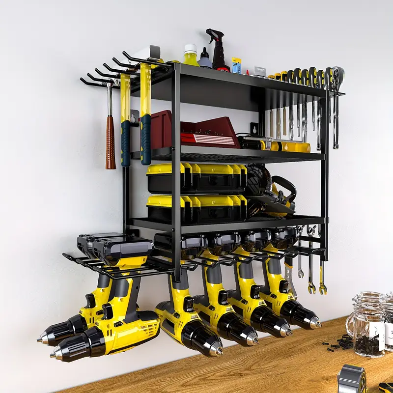Raft pentru scule si unelte, din metal, cu montare pe perete, dimensiuni