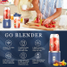 Mini Blender Portabil USB 6 Lame Inox | 400 Ml | 21000 RPM | 2 Pahare ABS | Baterie 12000 mAh