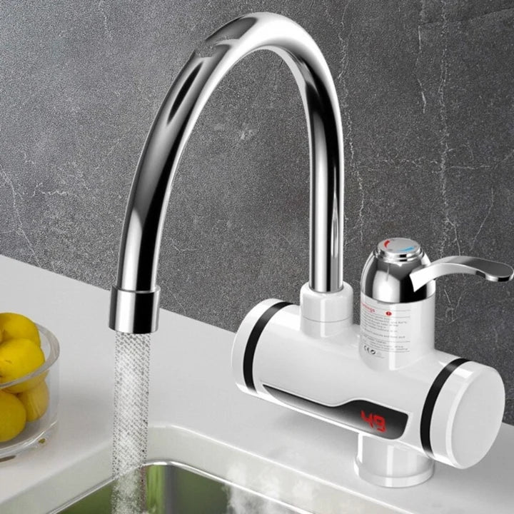 Robinet electric apă caldă instant, 3000W, afișaj LCD, montaj chiuvetă, IPX4