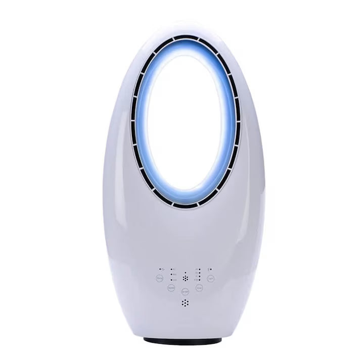 Ventilator si Purificator aer fara palete Tobi, SPIKO® Bladeless, Oscilant, LED, Telecomanda